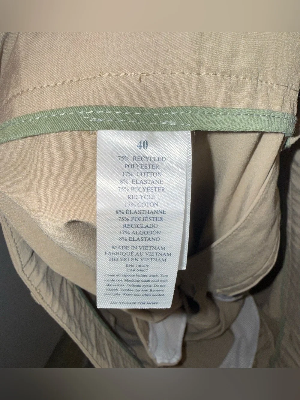 Faherty All Day  Khaki Casual Drawstring Shorts, size 40